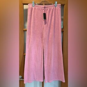 Monrow Terry Cloth High Waisted Flare Sweatpant
